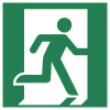 Signal ISO 7010 E002: Sortie de secours (droite)