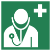 Signal ISO 7010 E009: Médecin