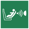 Signal ISO 7010 E014: Détection de présence et d’orientation de siège enfant (CPOD)