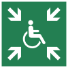 Signal ISO 7010 E024: Point de rassemblement temporaire