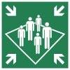 Signal ISO 7010 E032: Poste de rassemblement (navire)