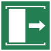 Signal ISO 7010 E033: Porte coulissante s’ouvrant vers la droite