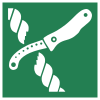 Signal ISO 7010 E035: Couteau de radeau de sauvetage