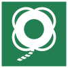 Signal ISO 7010 E041: Bouée de sauvetage avec ligne