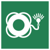 Signal ISO 7010 E042: Bouée de sauvetage avec feu