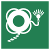 Signal ISO 7010 E043: Bouée de sauvetage avec ligne et feu