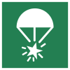 Signal ISO 7010 E049: Fusée de signalisation à parachute