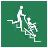 Signal ISO 7010 E060: Chaise d’évacuation