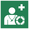 Signal ISO 7010 E075: Sauveteur aquatique