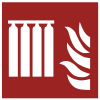 Signal ISO 7010 F008: Batterie fixe d’extinction d’incendie