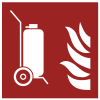 Signal ISO 7010 F009: Extincteur sur roues