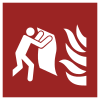Signal ISO 7010 F016: Couverture anti-feu