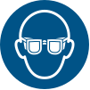 Signal ISO 7010 M004: Porter une protection des yeux
