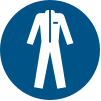 Signal ISO 7010 M010: Porter un vêtement de protection
