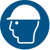 Signal ISO 7010 M014: Porter un casque de protection
