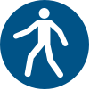 Signal ISO 7010 M024: Utiliser la voie piétonne