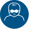 Signal ISO 7010 M025: Protéger les jeunes enfants avec des lunettes à protection intégrale