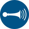 Signal ISO 7010 M029: Actionner l’avertisseur sonore