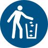 Signal ISO 7010 M030: Utiliser la poubelle