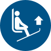Signal ISO 7010 M036: Relever les spatules des skis