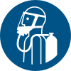 Signal ISO 7010 M047: Utiliser un appareil respiratoire autonome