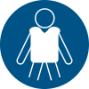 Signal ISO 7010 M053: Porter un gilet de sauvetage