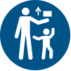 Signal ISO 7010 M055: Tenir hors de portée des enfants