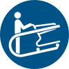 Signal ISO 7010 M060: Tenir fermement la poignée du chariot