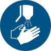 Signal ISO 7010 M061: Se désinfecter les mains