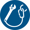 Signal ISO 7010 M069: Attacher les outils