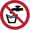 Signal ISO 7010 P005: Eau non potable