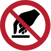 Signal ISO 7010 P010: Ne pas toucher