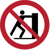 Signal ISO 7010 P017: Ne pas pousser