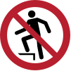 Signal ISO 7010 P019: Ne pas escalader