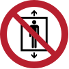 Signal ISO 7010 P027: Transport de personnes interdit