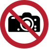 Signal ISO 7010 P029: Photographie interdite