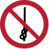Signal ISO 7010 P030: Ne pas nouer les cordages