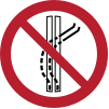 Signal ISO 7010 P037: Ne pas quitter le sentier balisé