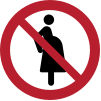 Signal ISO 7010 P042: Déconseillé aux femmes enceintes