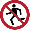 Signal ISO 7010 P048: Ne pas courir