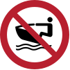 Signal ISO 7010 P057: Scooters des mers interdits
