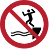 Signal ISO 7010 P061: Plongeon interdit