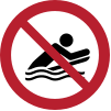 Signal ISO 7010 P063: Bodyboard interdit