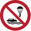 Signal ISO 7010 P066: Parachute ascensionnel interdit