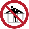 Signal ISO 7010 P071: Ne pas franchir la barrière