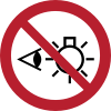 Signal ISO 7010 P075: Ne pas regarder directement la source lumineuse