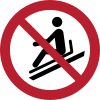 Signal ISO 7010 P078: Luge interdite