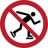 Signal ISO 7010 P079: Patinage sur glace interdit