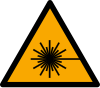 Signal ISO 7010 W004: Danger : rayonnement laser