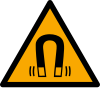 Signal ISO 7010 W006: Danger : champ magnétique